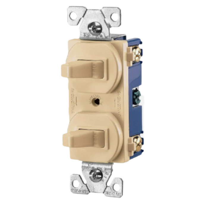 SWITCH DOBLE 15A IVORY SILEN. (10EA)