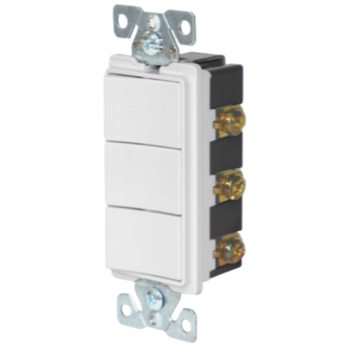 SWITCH TRIPLE DECORA 15A IVORY (10EA)