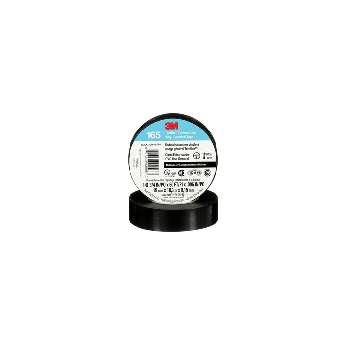 TAPE ELÉCTRICO 3M, NEGRO, TEMFLEX, DE 60', 1400 (10EA)