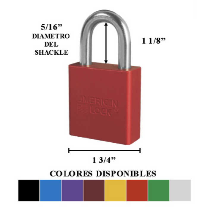 CANDADO ALUM. 1 3/4 AMARILLO (6EA)