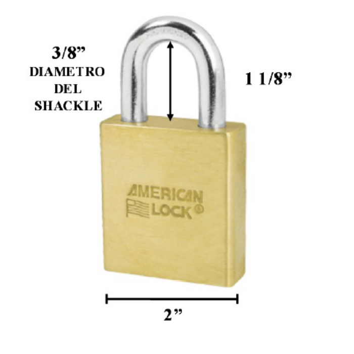 CANDADO BRONCE 2" SIN CILINDRO