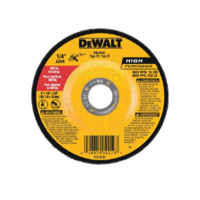 DISCO PULIR METAL 4" X 1/4" DEPRESS (25EA)