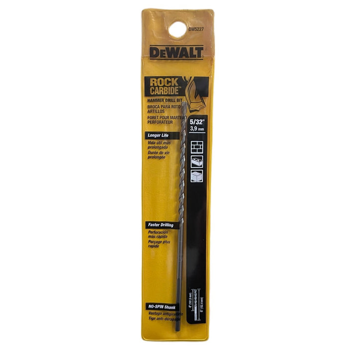BARRENA PARA CEMENTO, 5/32" X 6" DE CARBURO, DEWALT, DW5227