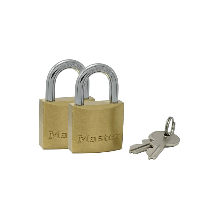 CANDADO EN BRONCE DE 30MM, EMPAQUE VISUAL DE 2 CANDADOS, SAME KEY, MASTER LOCK, 1901T.