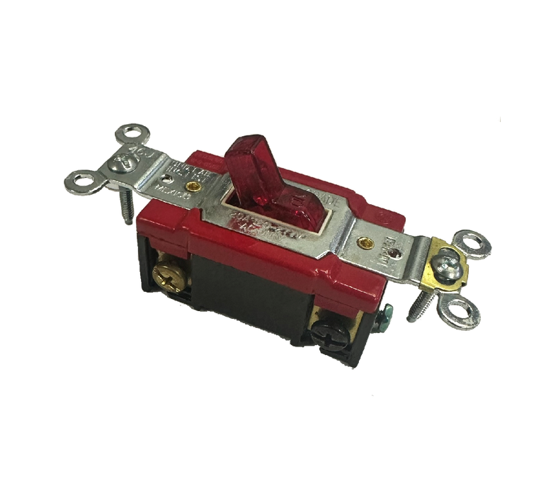 SWITCH SENC. 2P 20A C/PILOT LIGHT ROJO (10EA)