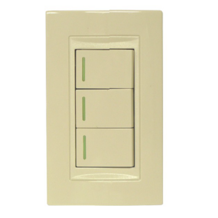 SWITCH TRIPLE DECORA IVORY 10A — All Tools, Inc.