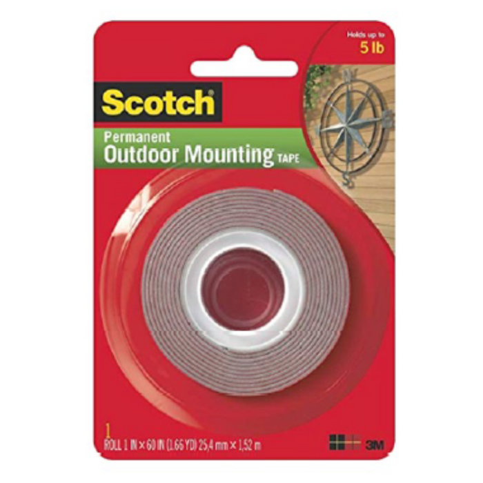 MOUNTING TAPE 1" X 60" OUTDOOR 5LB (6EA)