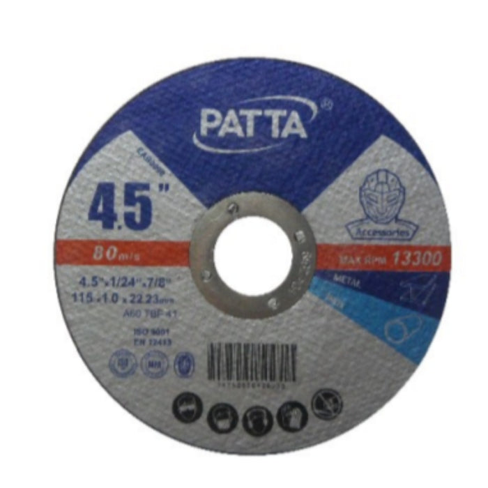 DISCO CORTAR METAL 4.5 X .045 (1/24) X 7/8 FLAT (50EA)