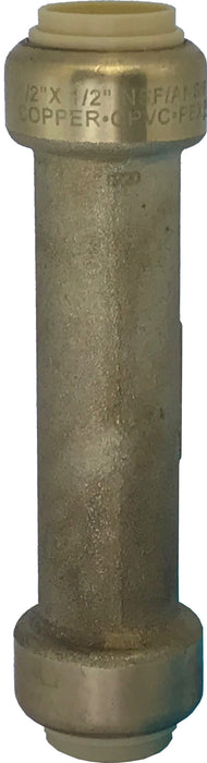 CHECK VALVE PUSH FIT, 1/2" X 4" EN BRONCE, PARA COBRE, CPVC, Y PEX, 2020